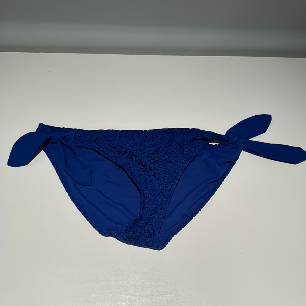Aerie Blue Bikini Bottom with Side Ties